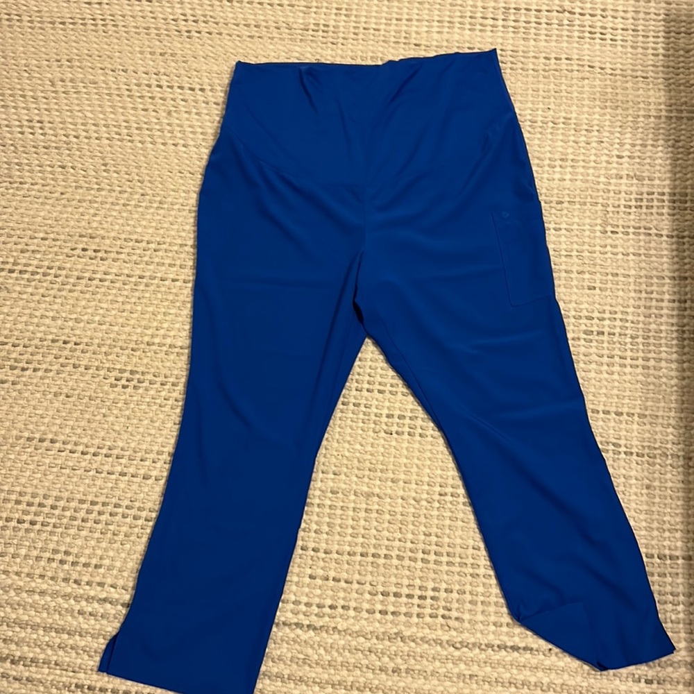 Blue maternity scrub bottoms